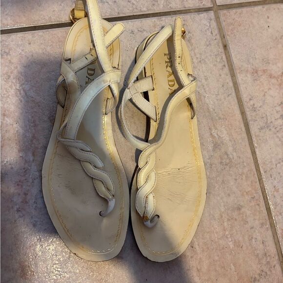 PRADA BRAIDED THONG SANDALS twisted flip flops
Shoes SLINGBACK FLATS open toe - Picture 2 of 7